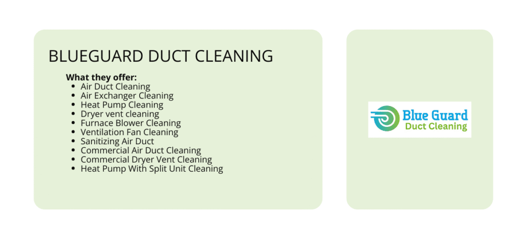 BlueGuard Top Duct Cleaning service in Oshawa