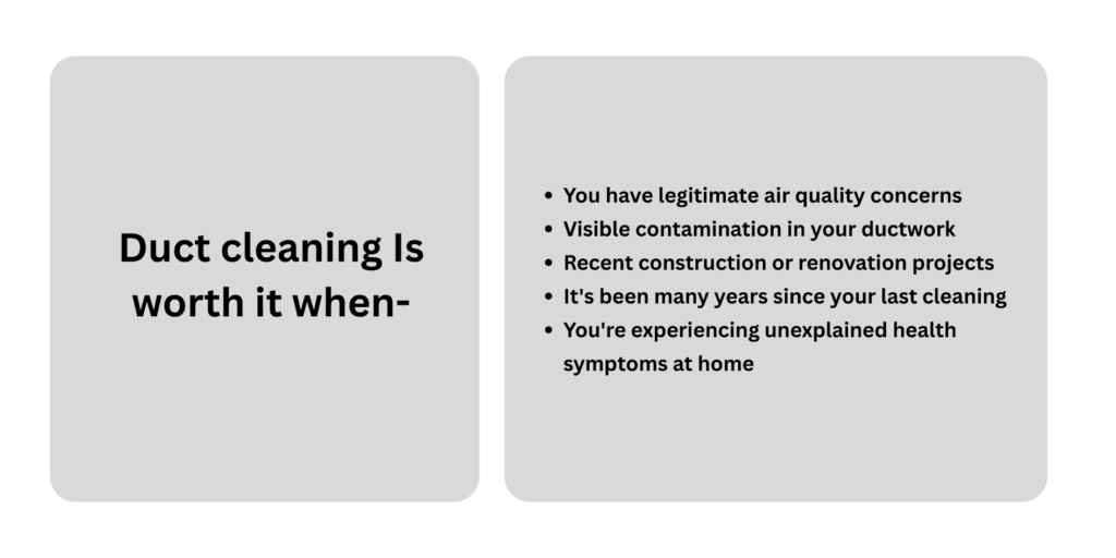 Is Duct Cleaning a Waste of Money? 2 Duct cleaning Is worth it when-