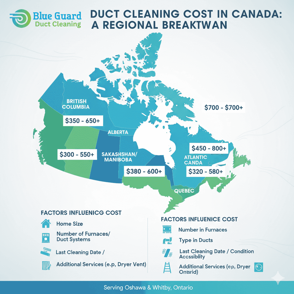 Duct Cleaning Cost In Canada A Regional Breakdown