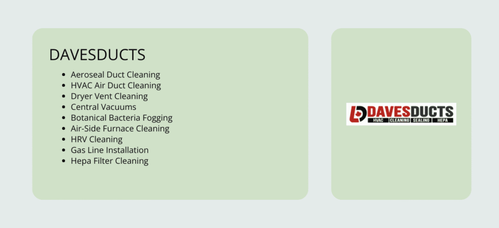 DAVESDUCTS Duct Cleaning company in Oshawa