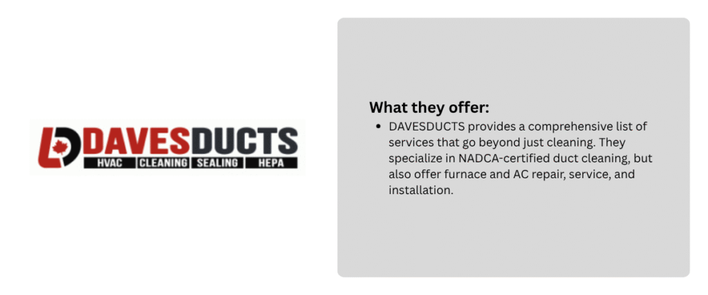 DAVESDUCTS Air Duct Cleaning