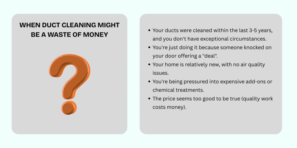 When Duct Cleaning Might Be a Waste of Money?