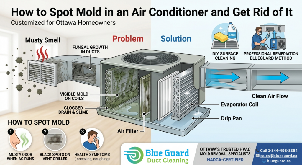 How to Spot Mold in an Air Conditioner and Get Rid of It 2 Add a subheading 1 Blueguard Duct Cleaning Keeping you Fresh, in Every Step