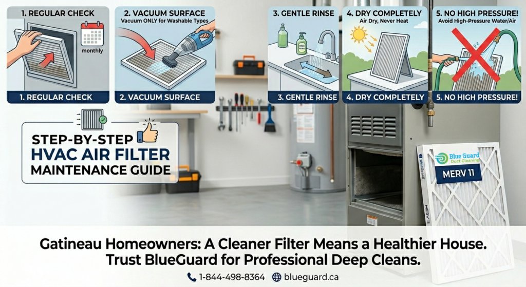 How to Clean Air Filters in Your HVAC for a Healthy House in Gatineau 2 Untitled design Blueguard Duct Cleaning Keeping you Fresh, in Every Step