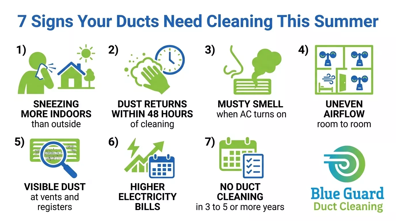 Air Duct Cleaning Orleans: 7 Summer Allergen Signs You Can't Ignore Now 1 air duct cleaning Orleans 7 warning signs infographic