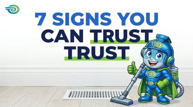 Duct cleaning near me Ottawa trustworthy provider BlueGuard mascot