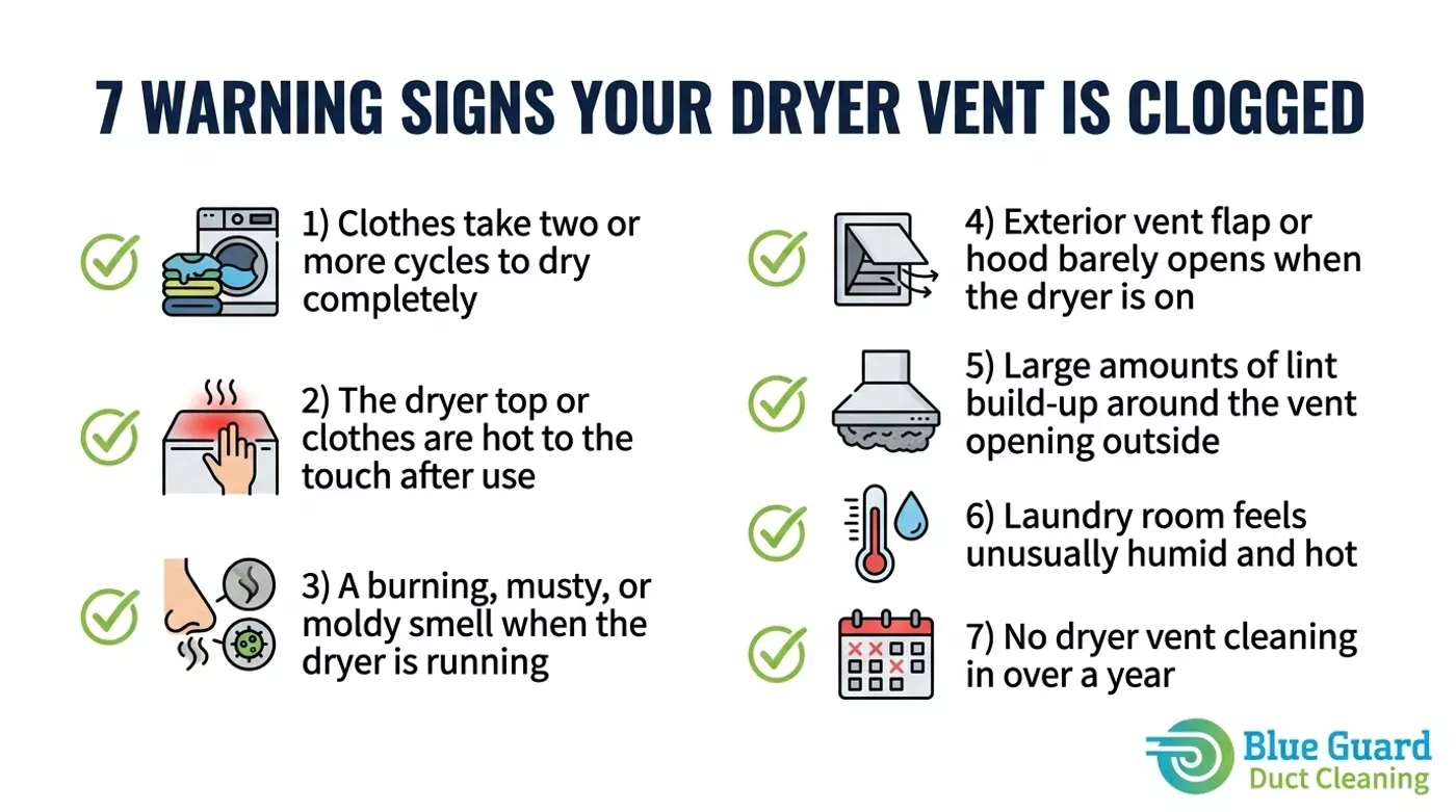 Dryer Vent Cleaning Ottawa: 7 Warning Signs to Fix Now 1 7 warning signs you need dryer vent cleaning Ottawa infographic